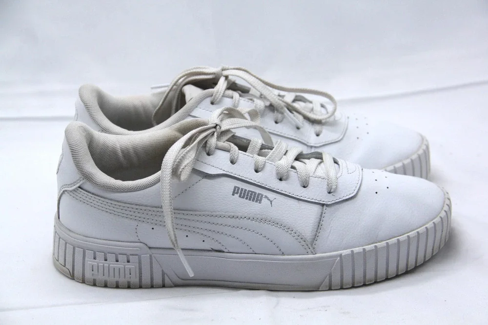 PUMA Carina 2.0 Shoes Womens Size 10.5 White Leather Casual Sneakers